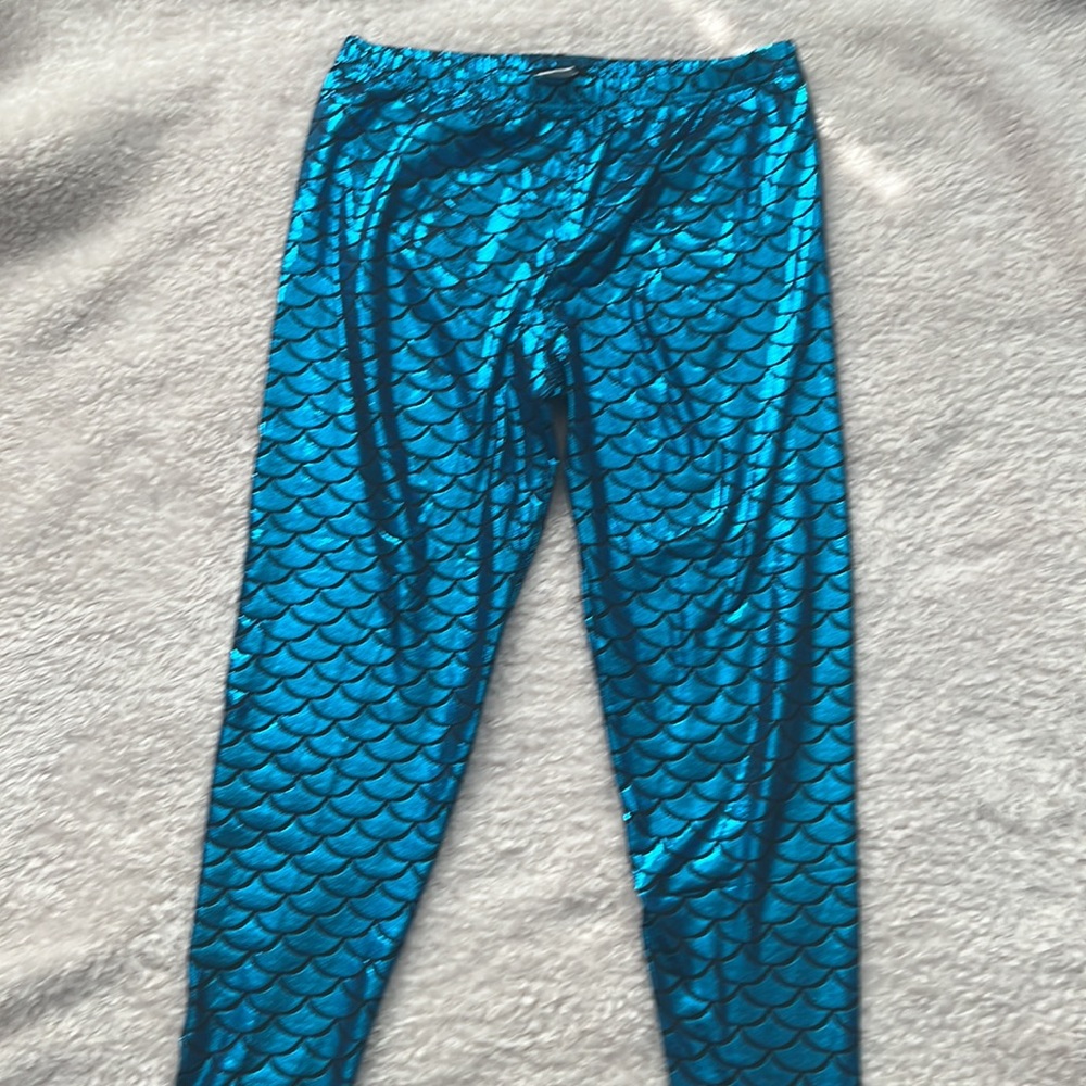 NWOT teal mermaid leggings - Picture 2 of 3